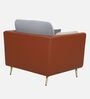 Montez Velvet 1 Seater Sofa in Brown & Beige Colour Montez Velvet 1 Seater Sofa in Brown & Beige Colour