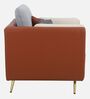Montez Velvet 1 Seater Sofa in Brown & Beige Colour Montez Velvet 1 Seater Sofa in Brown & Beige Colour