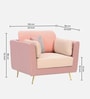 Montez Velvet 1 Seater Sofa in Clay Blush Colour
