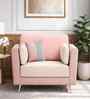 Montez Velvet 1 Seater Sofa in Clay Blush Colour