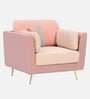 Montez Velvet 1 Seater Sofa in Clay Blush Colour