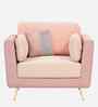 Montez Velvet 1 Seater Sofa in Clay Blush Colour