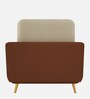 Montez Velvet 1 Seater Sofa in Green & Beige Colour