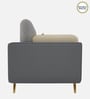 Montez Velvet 1 Seater Sofa in Grey & Beige Colour