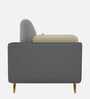 Montez Velvet 1 Seater Sofa in Grey & Beige Colour