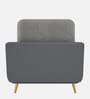 Montez Velvet 1 Seater Sofa in Grey & Beige Colour