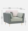 Montez Velvet 1 Seater Sofa in Olive Clay Colour