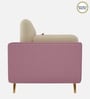 Montez Velvet 1 Seater Sofa in Pink & Beige Colour
