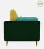 Montez Velvet 1 Seater Sofa in Turquoise & Green Colour