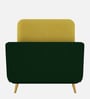 Montez Velvet 1 Seater Sofa in Turquoise & Green Colour