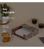 Monther of Pearl Brown  Wood Tissue Holder