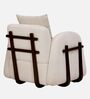 Monza Fabric Lounge Chair in Beige Colour