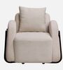 Monza Fabric Lounge Chair in Beige Colour