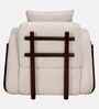 Monza Fabric Lounge Chair in Beige Colour