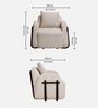 Monza Fabric Lounge Chair in Beige Colour
