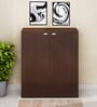 Monza 2 Door Shoe Cabinet in Brown Colour