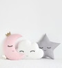 Multicolor Cotton Blend Moon Cloud & Star Shaped Pillows (Pack of 3)