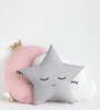 Multicolor Cotton Blend Moon Cloud & Star Shaped Pillows (Pack of 3)