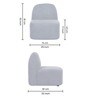 Moon Comfy Chair In Grey Colour