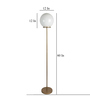 Moon Lamp In Gold With Acrylic Unbreakable Washable Ball-12 Inches Dia