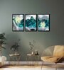 Moon Multicolour Canvas & MDF (Set of 3) Framed Art Panels