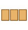Moon Multicolour Canvas & MDF (Set of 3) Framed Art Panels