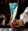 Moon Shape 500 Ml Borosilicate Glass (Set Of 2) Cocktail Glasses