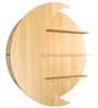 Moon Shape Designer Wooden Wall Shelf