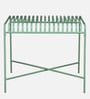Mooney Metal Outdoor Table Set with Bench in Olive Green Colour