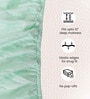 Moonlight Jade Step Design 300 TC 100% Cotton King Size Fitted Bed Sheet With 2 Pillow Covers