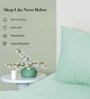 Moonlight Jade Step Design 300 TC 100% Cotton King Size Flat Bed Sheet  With 2 Pillow Covers