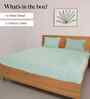 Moonlight Jade Step Design 300 TC 100% Cotton Queen Size Fitted Bed Sheet With 2 Pillow Covers