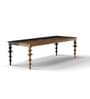 Moonlit Aera Teak Wood 8 Seater Dining Table in Black and Oak Finish