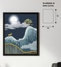 Moonlit Golden Peaks Printed Aclyric Wall Art