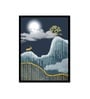 Moonlit Golden Peaks Printed Aclyric Wall Art