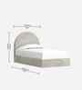 Moonrise Boucle Kids Toddler Bed With Box Storage In Cream Colour