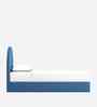 Moonrise Boucle Kids Toddler Bed With Box Storage In Denim Blue  Colour