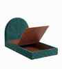 Moonrise Boucle Kids Toddler Bed With Box Storage In Green Colour