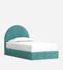 Moonrise Boucle Kids Toddler Bed With Box Storage In Green Colour