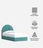 Moonrise Boucle Kids Toddler Bed With Box Storage In Green Colour