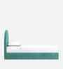 Moonrise Boucle Kids Toddler Bed With Hydraulic Storage In Green Colour