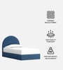 Moonrise Kids Twin Bed In Denim Blue Colour