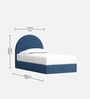Moonrise Kids Twin Bed In Denim Blue Colour