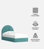 Moonrise Kids Twin Bed In Green Colour