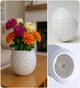 White Moonstone Dimpled Ceramic Planter Pot for Indoor & Outoor Plants