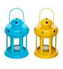 Mordern Blue Iron (Set of 2) Hanging Tea Light Holder
