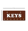 Modern Brown Engineered Wood 7 Hooks Key Holder