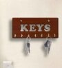 Modern Brown Engineered Wood 7 Hooks Key Holder