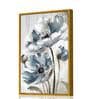Mordern Flowers Grey Synthetic Wood Wall Art