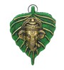 Modern Green Metal Ganesha Wall Art